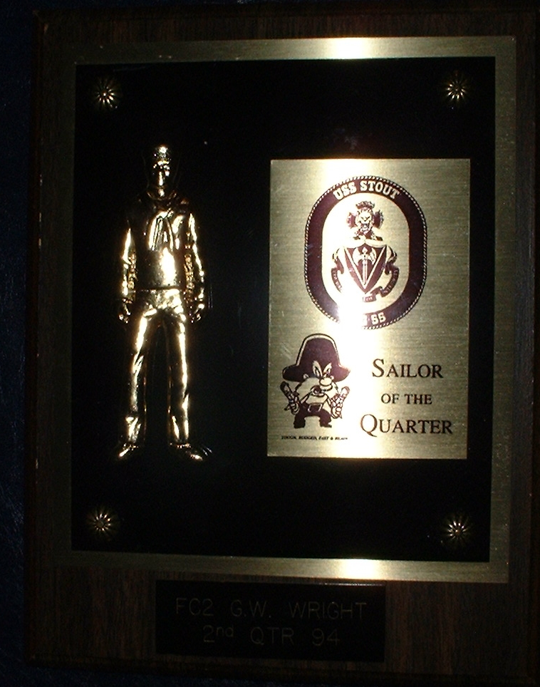 Gary Wright II awarded Sailor of the Quarter